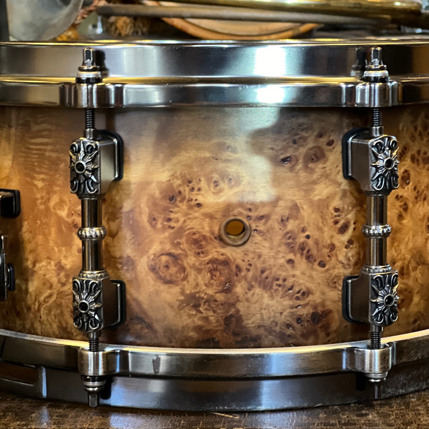 USED Tama 6x13 Warlord Limited Edition Mappa Burl Snare Drum