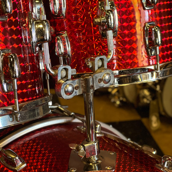 VINTAGE 1970's Ludwig Standard in 3D Red Reflector - 14x22, 8x12, 9x13, 16x16