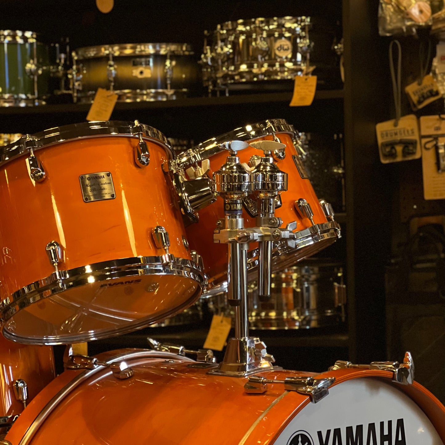 USED Yamaha Maple Custom Absolute Nouveau Made In Japan Drum Set in Honey Amber - 17x24, 8x10, 9x12, 12x14, 14x16