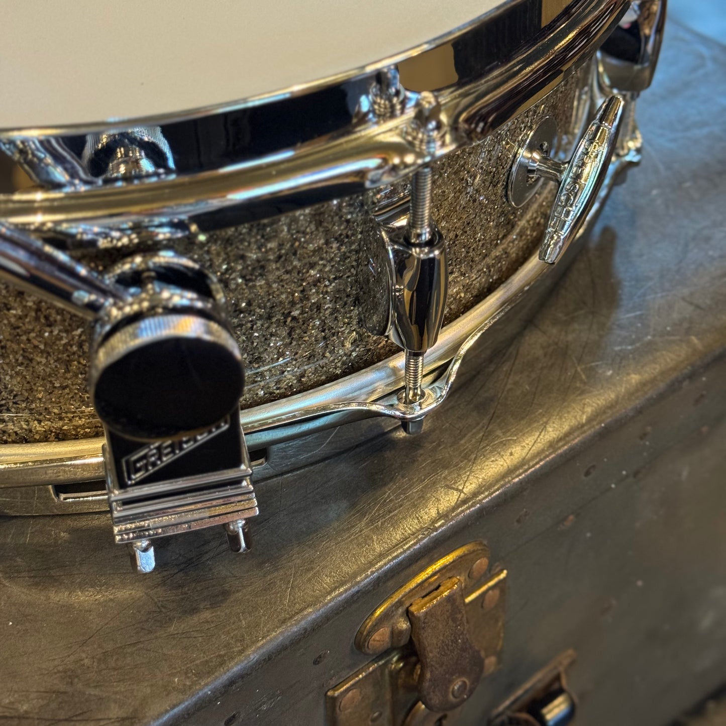 NEW Gretsch 4.5x14 Broadkaster Snare Drum in Ginger Glass Glitter w/ Micro Sensitive & Tone Control