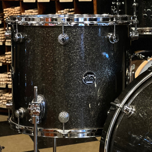 USED DW Performance Series Drum Set in Pewter Sparkle - 18x22, 9x12, 14x16
