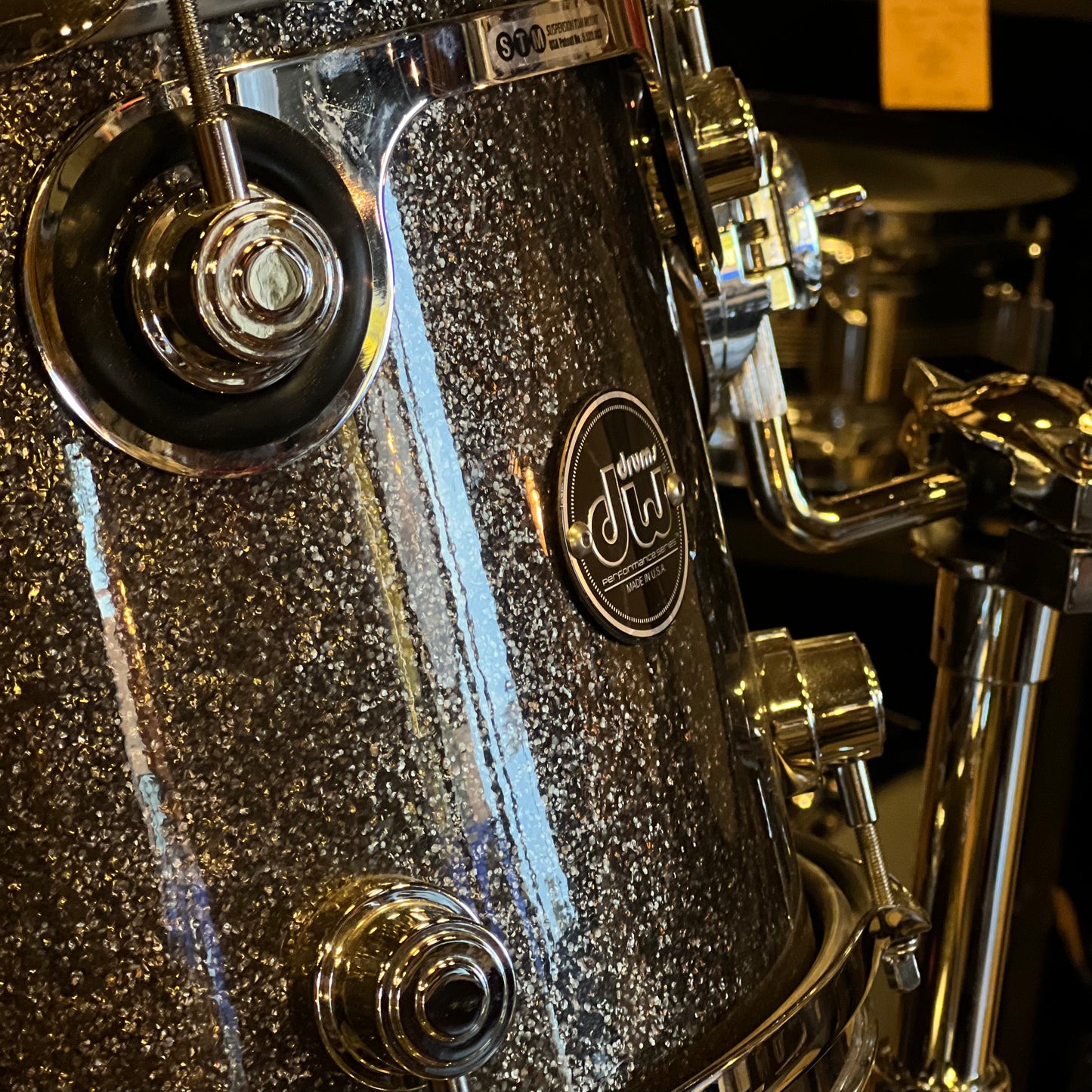 USED DW Performance Series Drum Set in Pewter Sparkle - 18x22, 9x12, 14x16