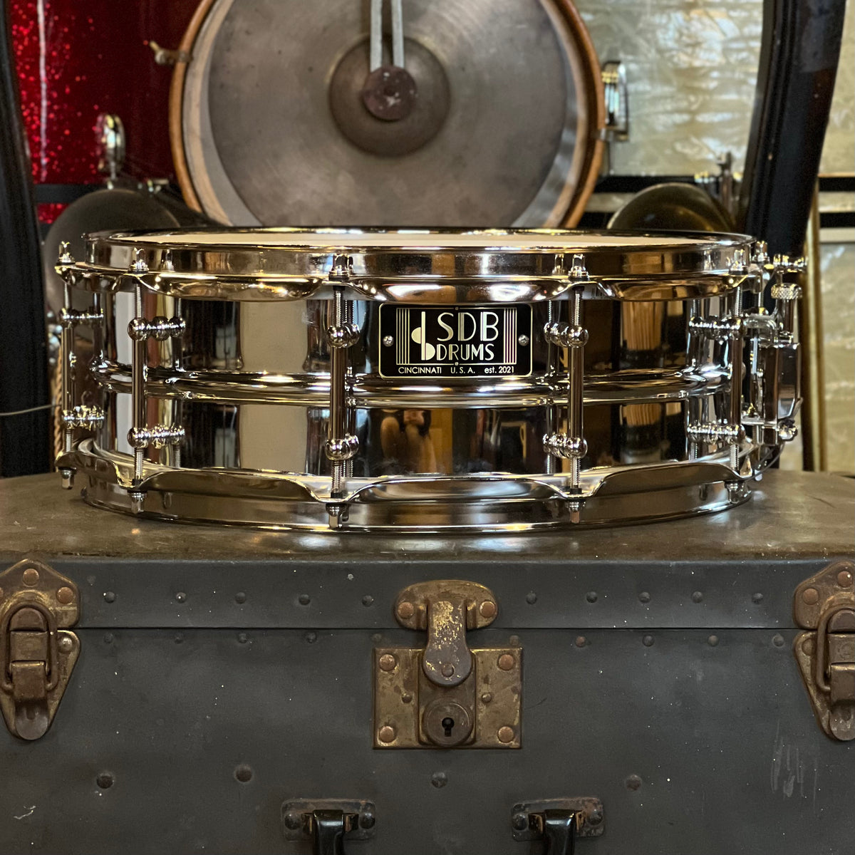 Shell Less Drums NEW SDB Drums 5x14 Steel Shell Snare Drum w/ Nickel over Brass Tube Lu ...