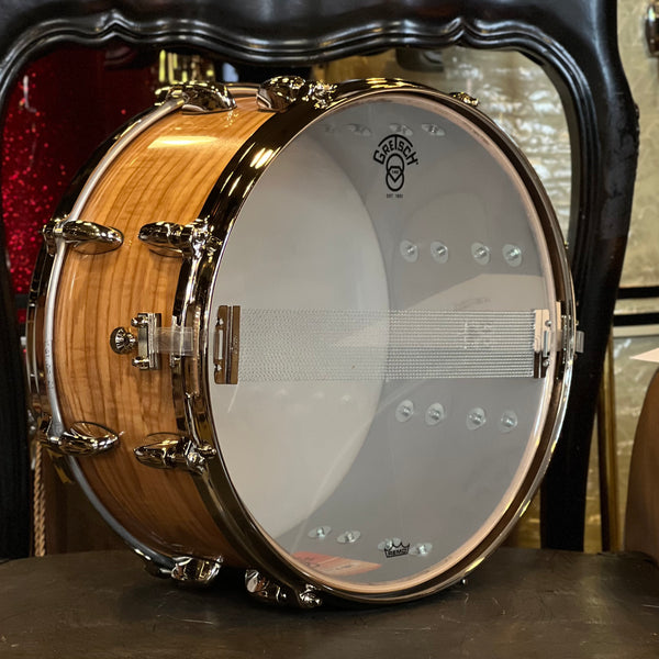 NEW Gretsch 7x14 USA Custom 140th Anniversary Commemorative 16 Lug Snare Drum in Figures Ash Outer Gloss w/ Case & Certificate