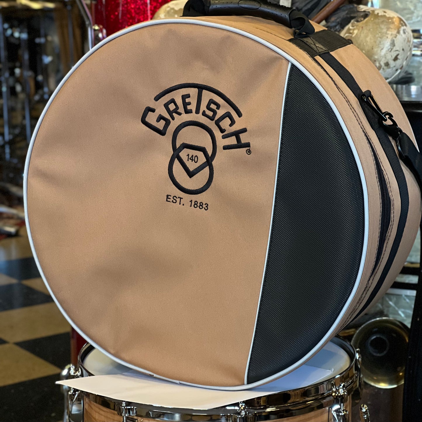 NEW Gretsch 7x14 USA Custom 140th Anniversary Commemorative 16 Lug Snare Drum in Figures Ash Outer Gloss w/ Case & Certificate
