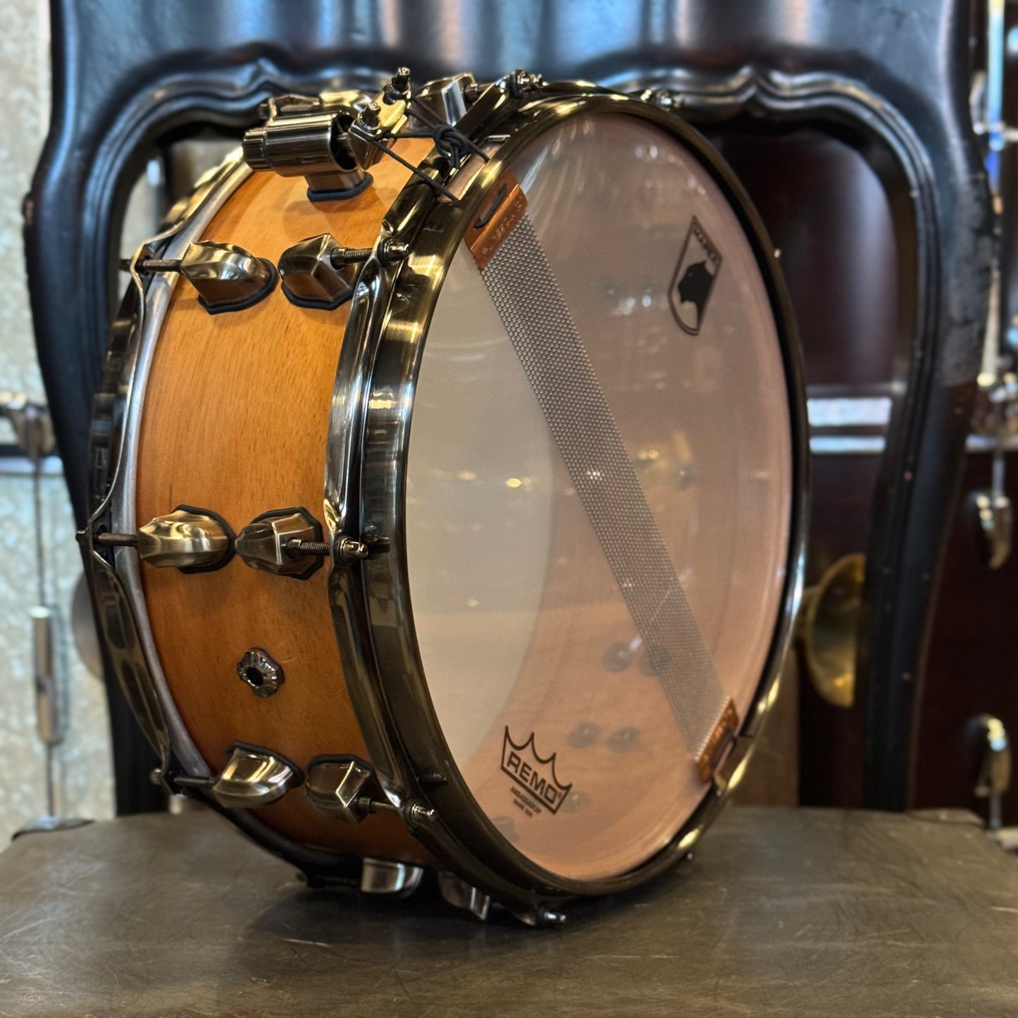 USED Mapex 6x14 Black Panther Heartbreaker Snare Drum in Natural