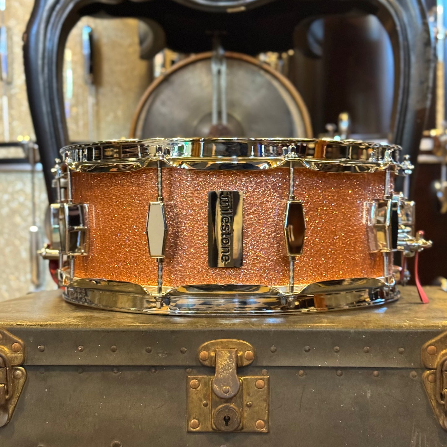 NEW Milestone 5.5x14 Snare Drum in Copper Sparkle