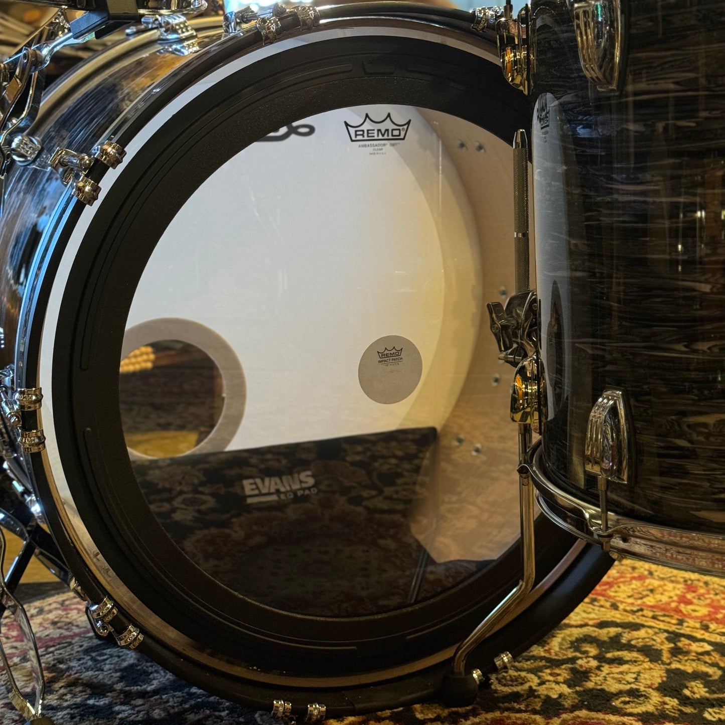 USED Ludwig Classic Maple Pro Beat Outfit in Vintage Black Oyster - 14x24, 9x13, 16x16