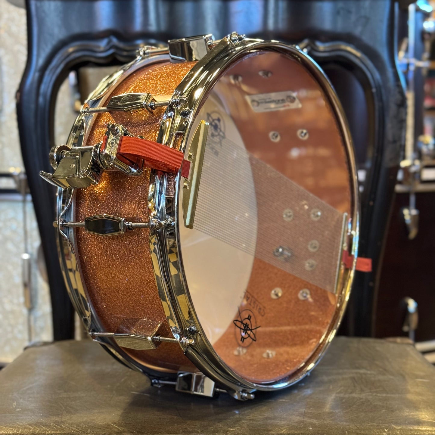 NEW Milestone 5.5x14 Snare Drum in Copper Sparkle