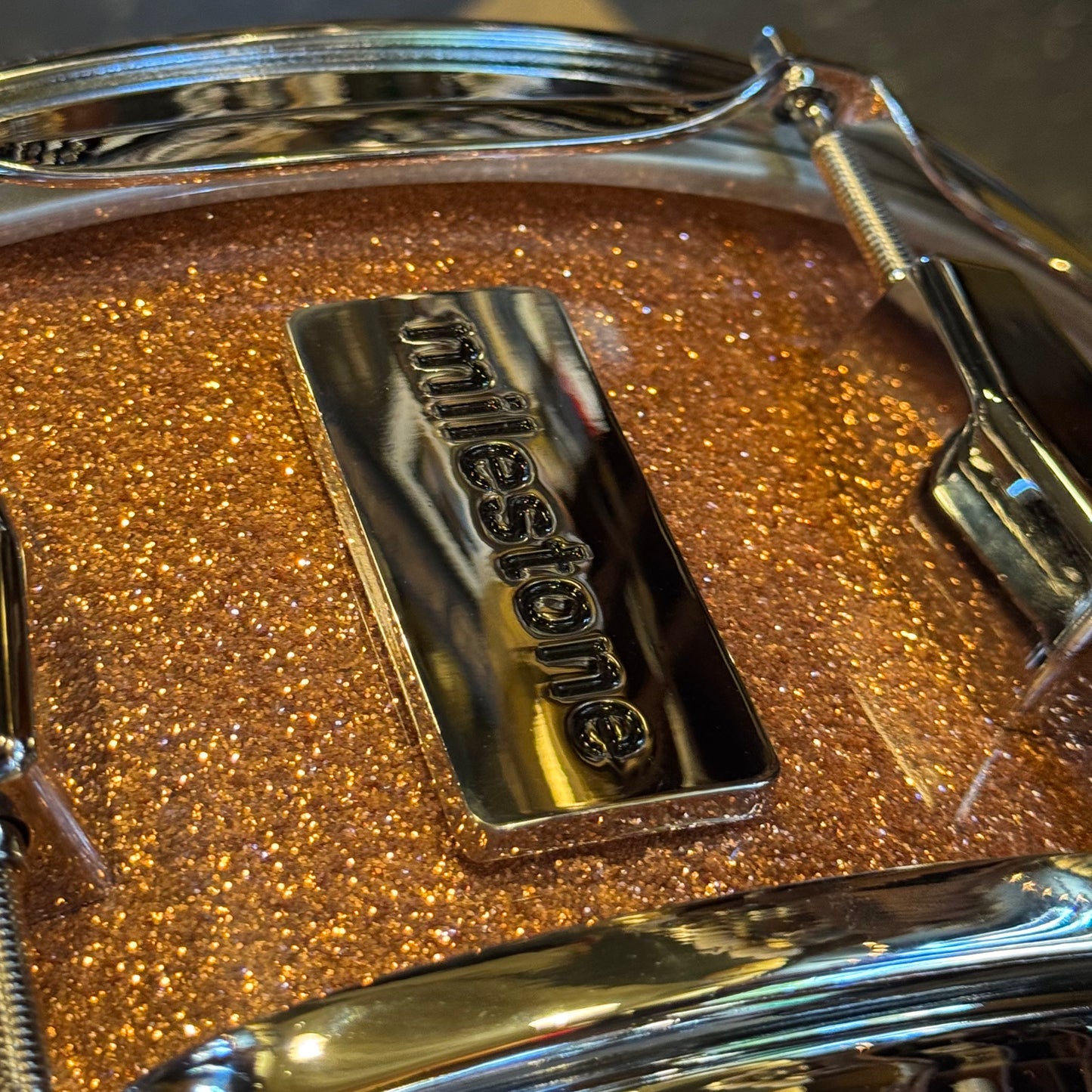 NEW Milestone 5.5x14 Snare Drum in Copper Sparkle