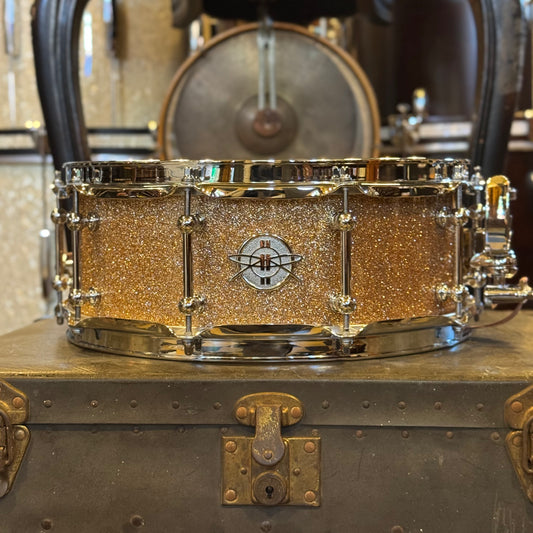 NEW Dunnett 5.5x14 Classic Stereoply Snare Drum in Copper Sparkle