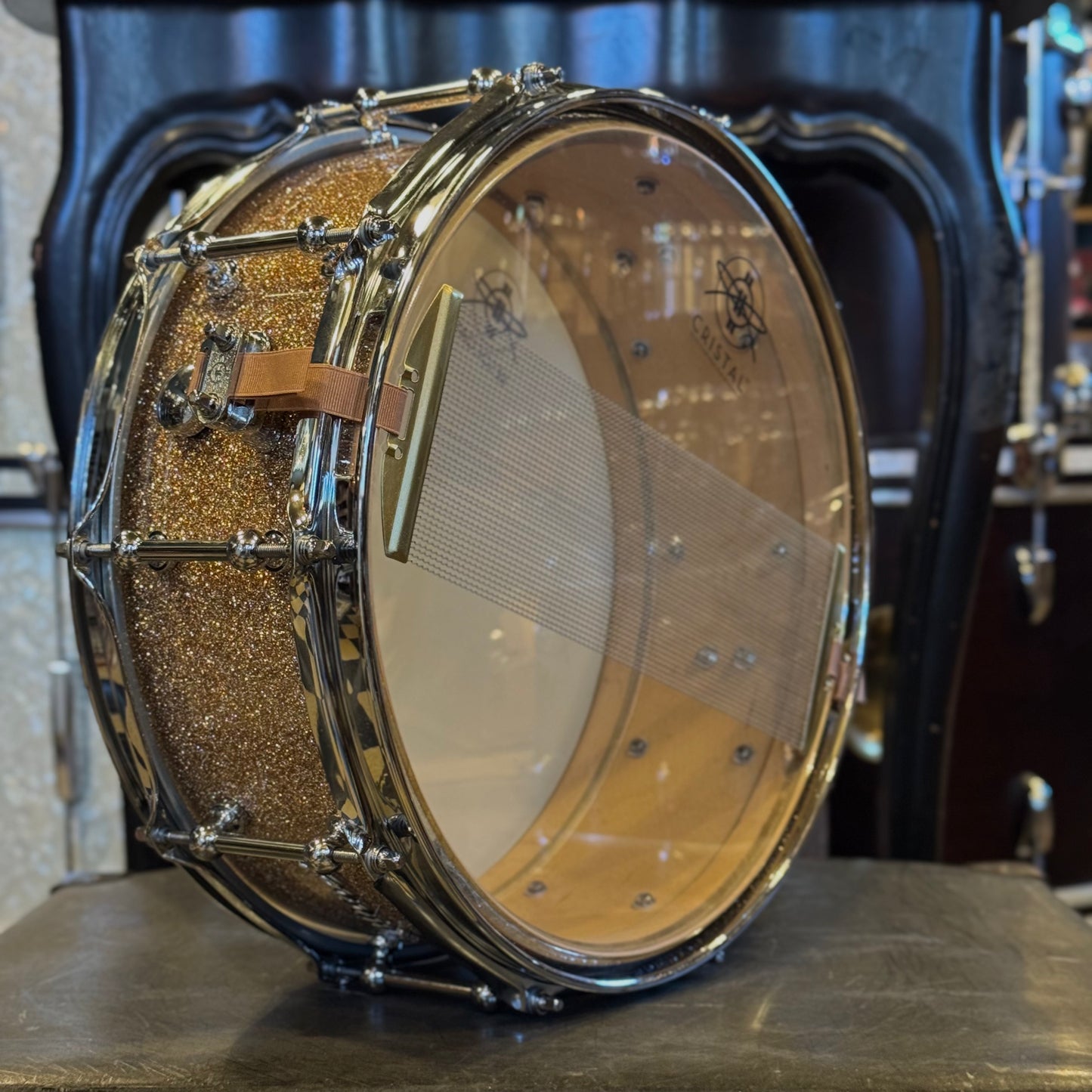NEW Dunnett 5.5x14 Classic Stereoply Snare Drum in Copper Sparkle
