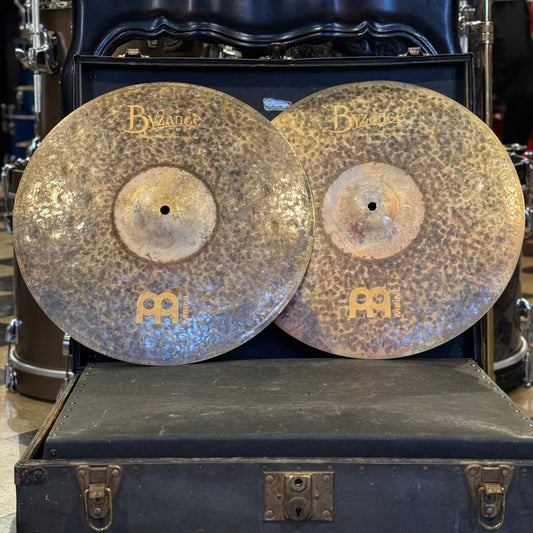 USED Meinl 16" Byzance Extra Dry Medium-Thin Hi-Hat Cymbals - 1012/1500g