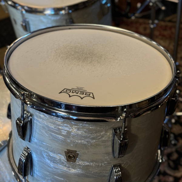 VINTAGE 1966 Ludwig Classic Outfit in White Marine Pearl - 14x22, 9x13, 16x16