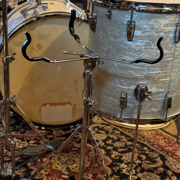 VINTAGE 1966 Ludwig Classic Outfit in White Marine Pearl - 14x22, 9x13, 16x16