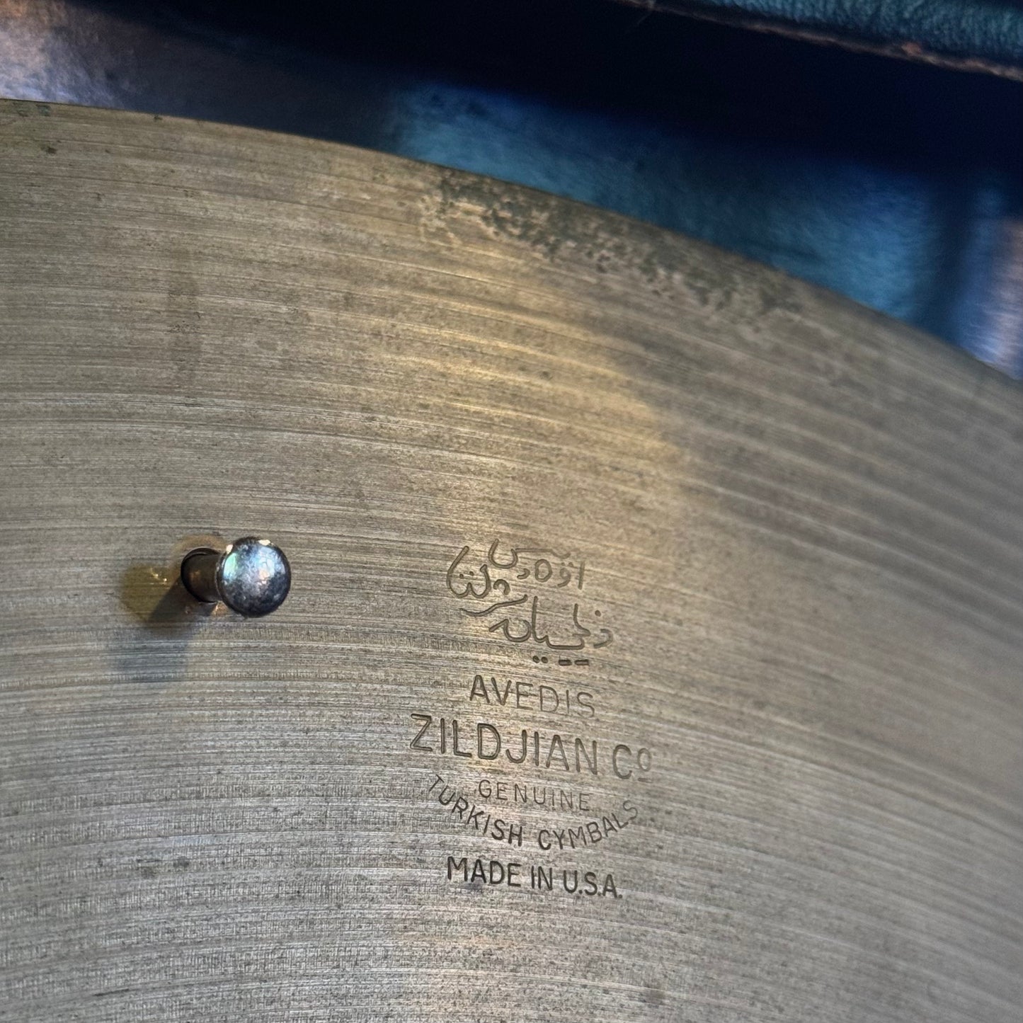 VINTAGE 1970's A. Zildjian 20" Medium Sizzle Ride w/ 6 Factory Rivets - 2374g
