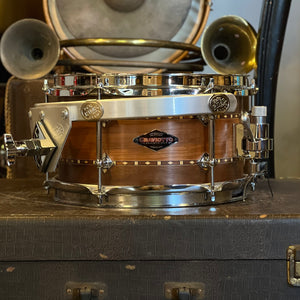 USED 2016 Craviotto Custom Shop 5.5x10 Stacked Walnut/CherryWalnut w/ Dual Walnut Inlay Mini Snare