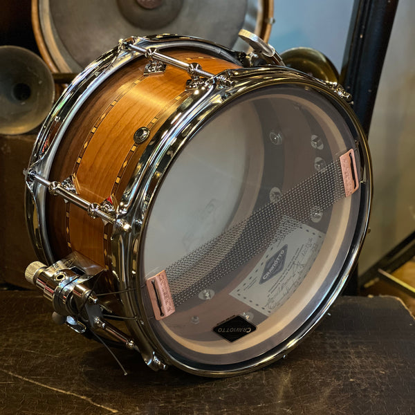 USED 2016 Craviotto Custom Shop 5.5x10 Stacked Walnut/CherryWalnut w/ Dual Walnut Inlay Mini Snare