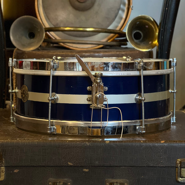 VINTAGE 1960's Gretsch 5.5x14 Jazz Combo Snare in Blue & Silver Duco