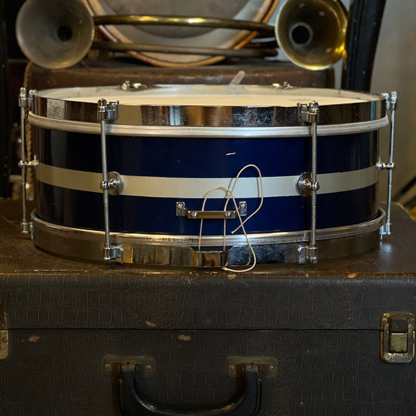 VINTAGE 1960's Gretsch 5.5x14 Jazz Combo Snare in Blue & Silver Duco