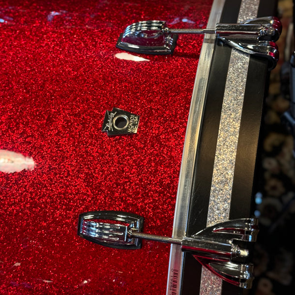 USED Ludwig Classic Oak "Fab" Outfit in Red Sparkle - 14x22, 9x13, 16x16