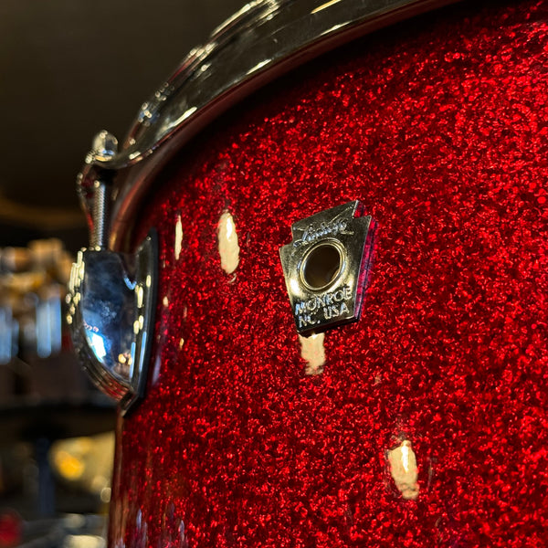 USED Ludwig Classic Oak "Fab" Outfit in Red Sparkle - 14x22, 9x13, 16x16