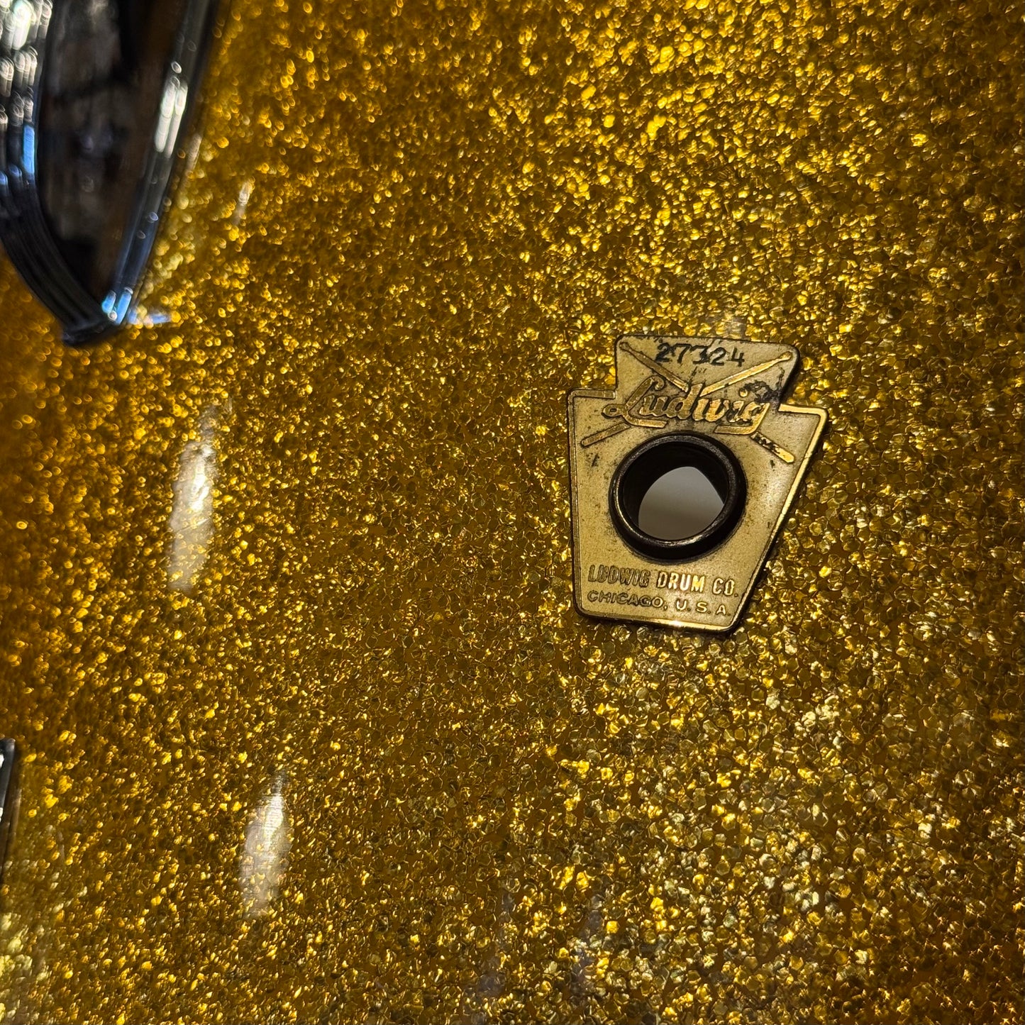VINTAGE 1964 Ludwig Keystone "Hollywood Outfit" In Gold Sparkle - 14x22, 8x12, 8x12, 16x16, 5x14