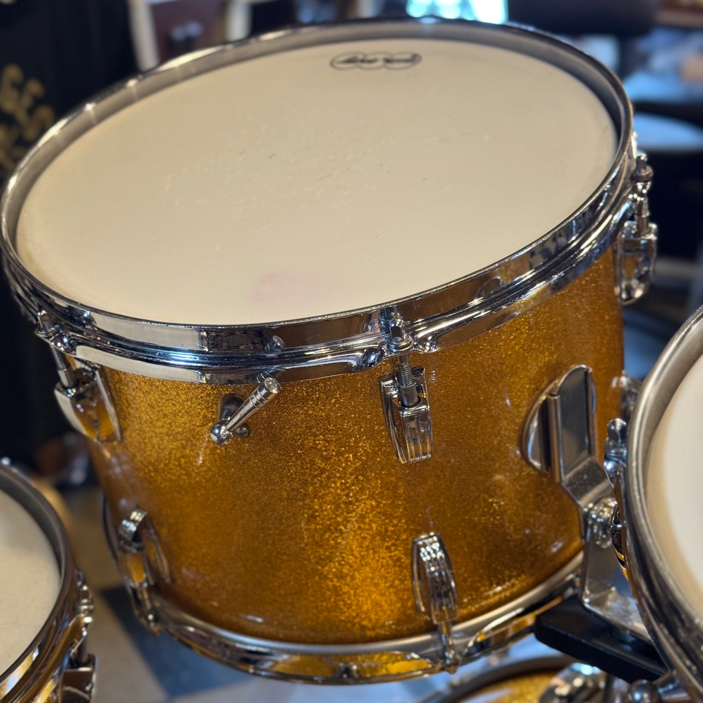 VINTAGE 1964 Ludwig Keystone "Hollywood Outfit" In Gold Sparkle - 14x22, 8x12, 8x12, 16x16, 5x14
