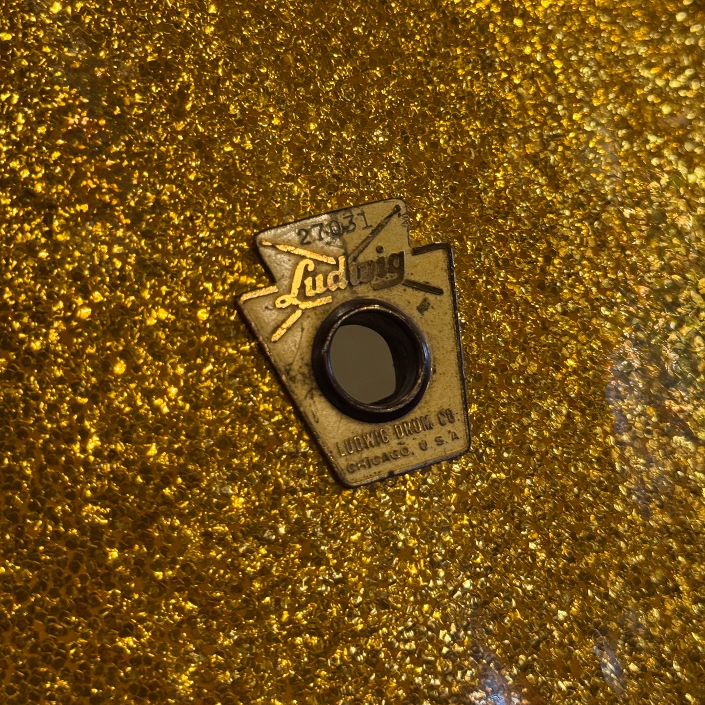 VINTAGE 1964 Ludwig Keystone "Hollywood Outfit" In Gold Sparkle - 14x22, 8x12, 8x12, 16x16, 5x14
