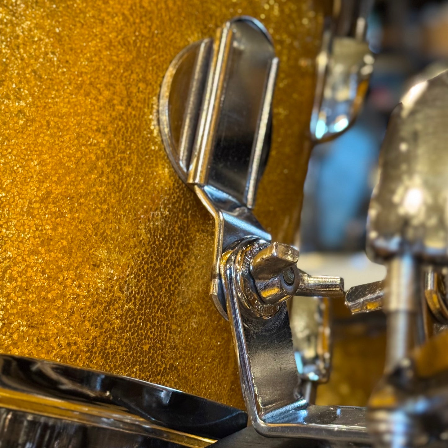 VINTAGE 1964 Ludwig Keystone "Hollywood Outfit" In Gold Sparkle - 14x22, 8x12, 8x12, 16x16, 5x14