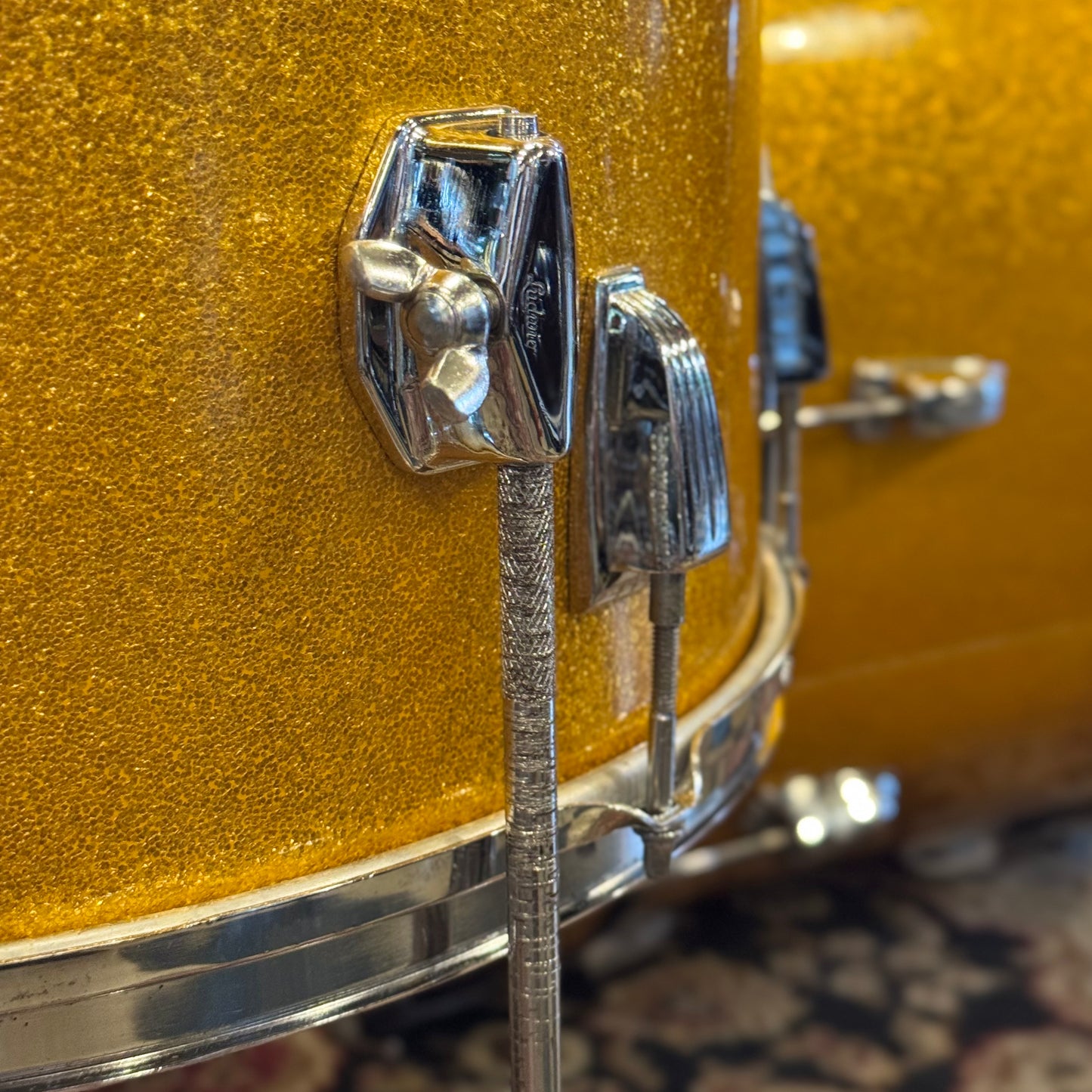 VINTAGE 1964 Ludwig Keystone "Hollywood Outfit" In Gold Sparkle - 14x22, 8x12, 8x12, 16x16, 5x14