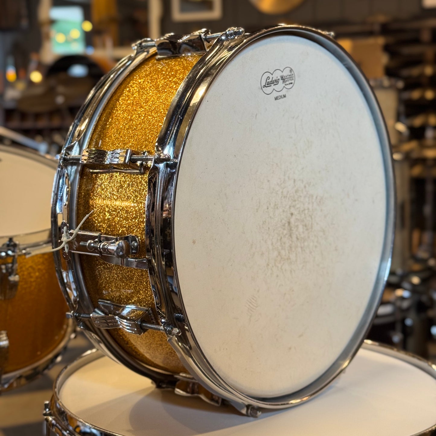 VINTAGE 1964 Ludwig Keystone "Hollywood Outfit" In Gold Sparkle - 14x22, 8x12, 8x12, 16x16, 5x14