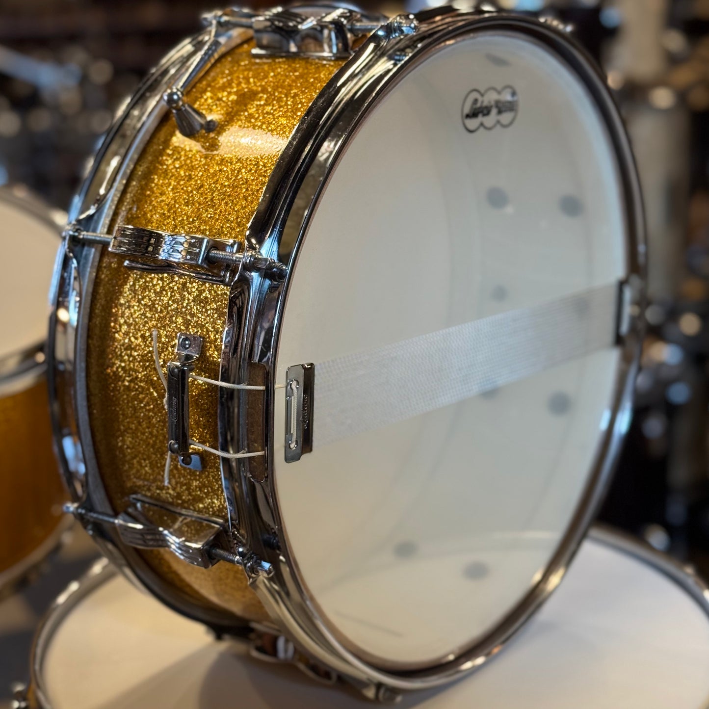 VINTAGE 1964 Ludwig Keystone "Hollywood Outfit" In Gold Sparkle - 14x22, 8x12, 8x12, 16x16, 5x14