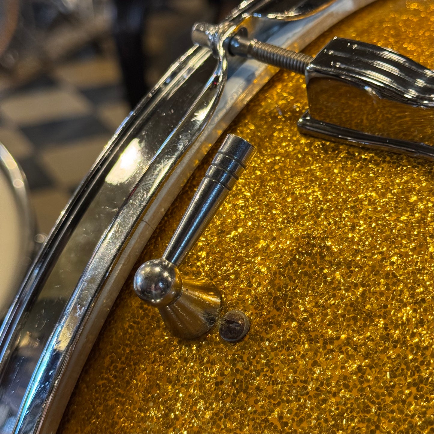 VINTAGE 1964 Ludwig Keystone "Hollywood Outfit" In Gold Sparkle - 14x22, 8x12, 8x12, 16x16, 5x14