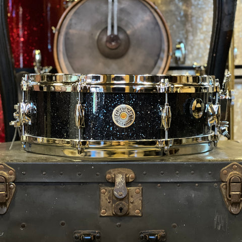 NEW Gretsch 4.5x14 USA Custom Snare Drum in Black Glass with Tone Control & Micro Sensitive