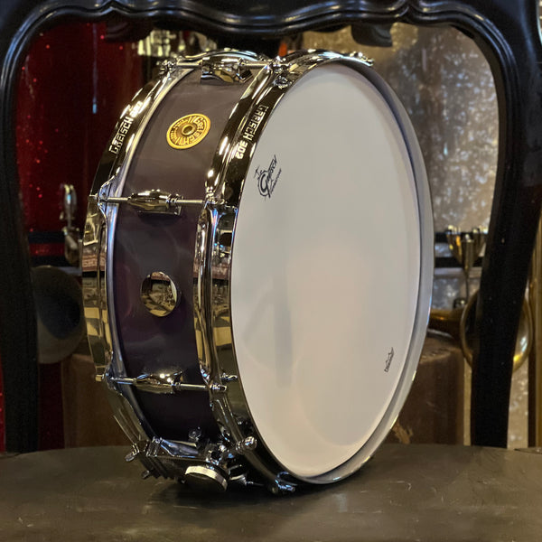 NEW Gretsch 4.5x14 Broadkaster Snare Drum in Black Satin Flame with Tone Control & Micro Sensitive