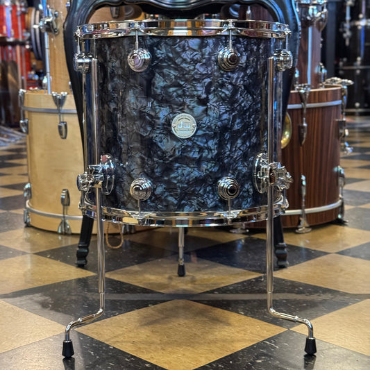 USED Early 2000's DW Collector's 14x16 Floor Tom in Black Diamond Pearl