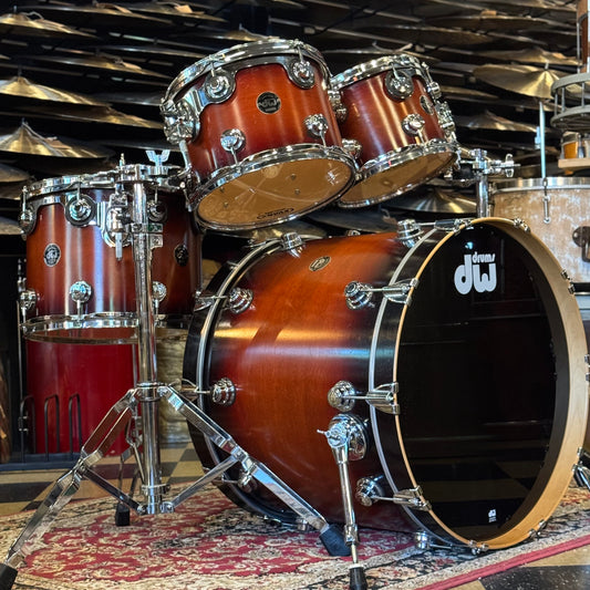 USED 2002 DW Pre-Collectors Series Drum Set in Tobacco Burst - 18x22, 8x10, 9x12, 11x14