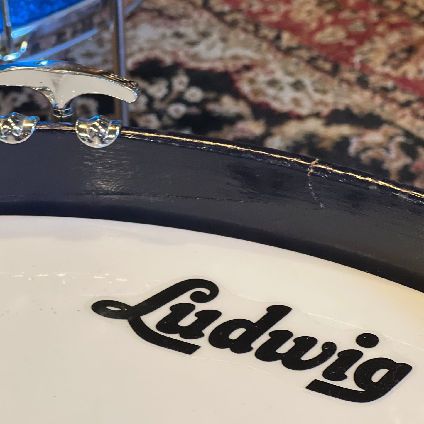 VINTAGE 1961-1963 Pre-Serial Number Ludwig Classic Outfit in Blue Sparkle - 14x22, 9x13, 16x16