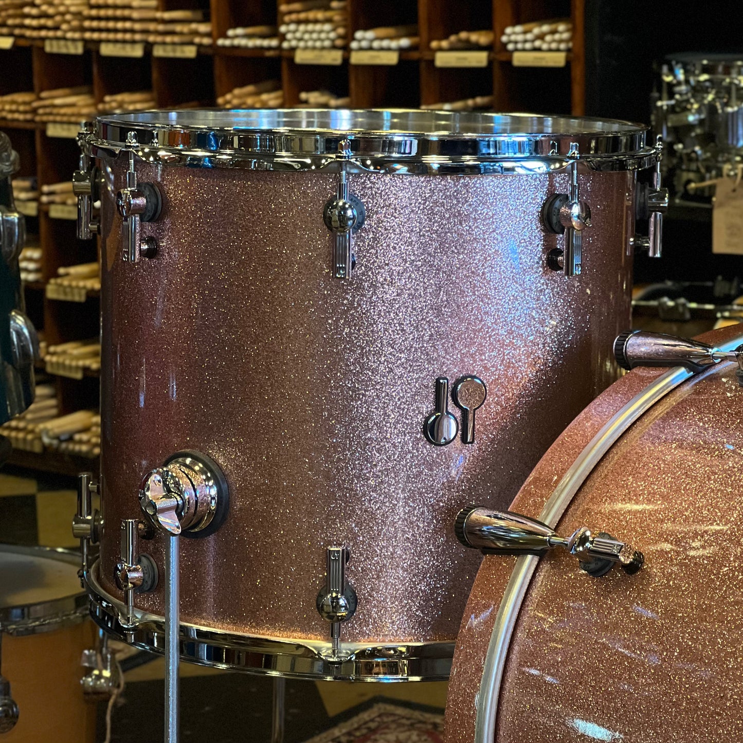 NEW Floor Model Sonor SQ2 Beech Drum Set in Bright Copper Sparkle High Gloss