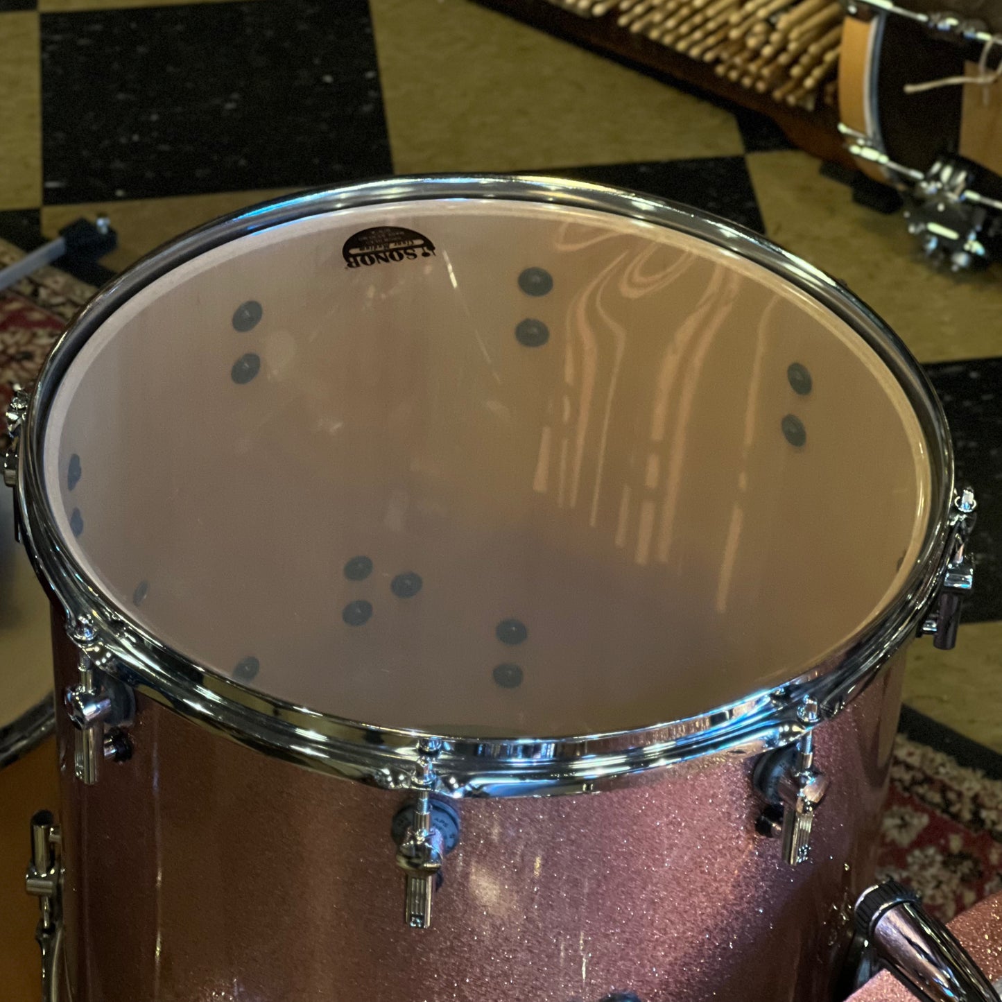 NEW Floor Model Sonor SQ2 Beech Drum Set in Bright Copper Sparkle High Gloss