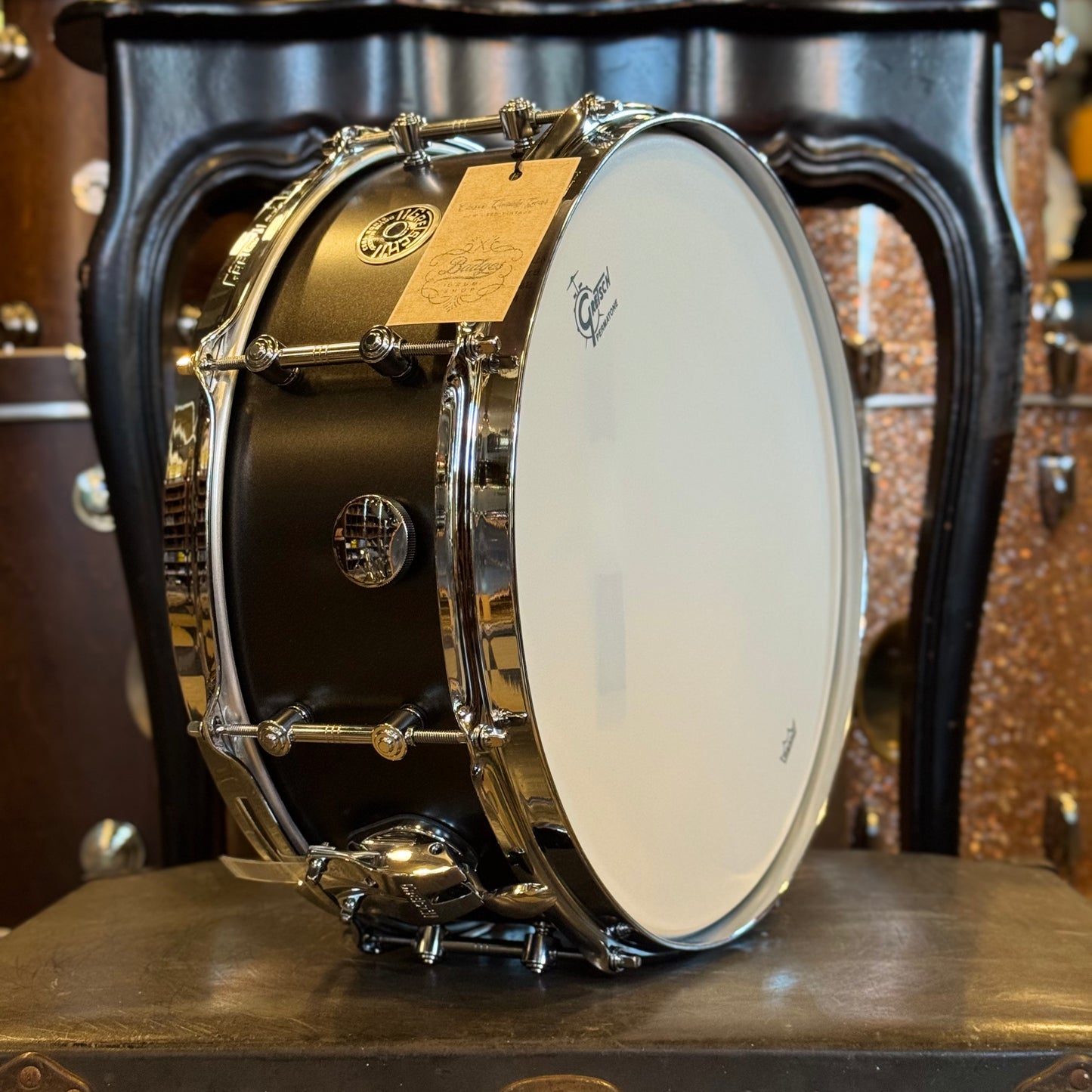 NEW Gretsch 5.5x14 Brooklyn Standard Snare Drum in Satin Black Metallic