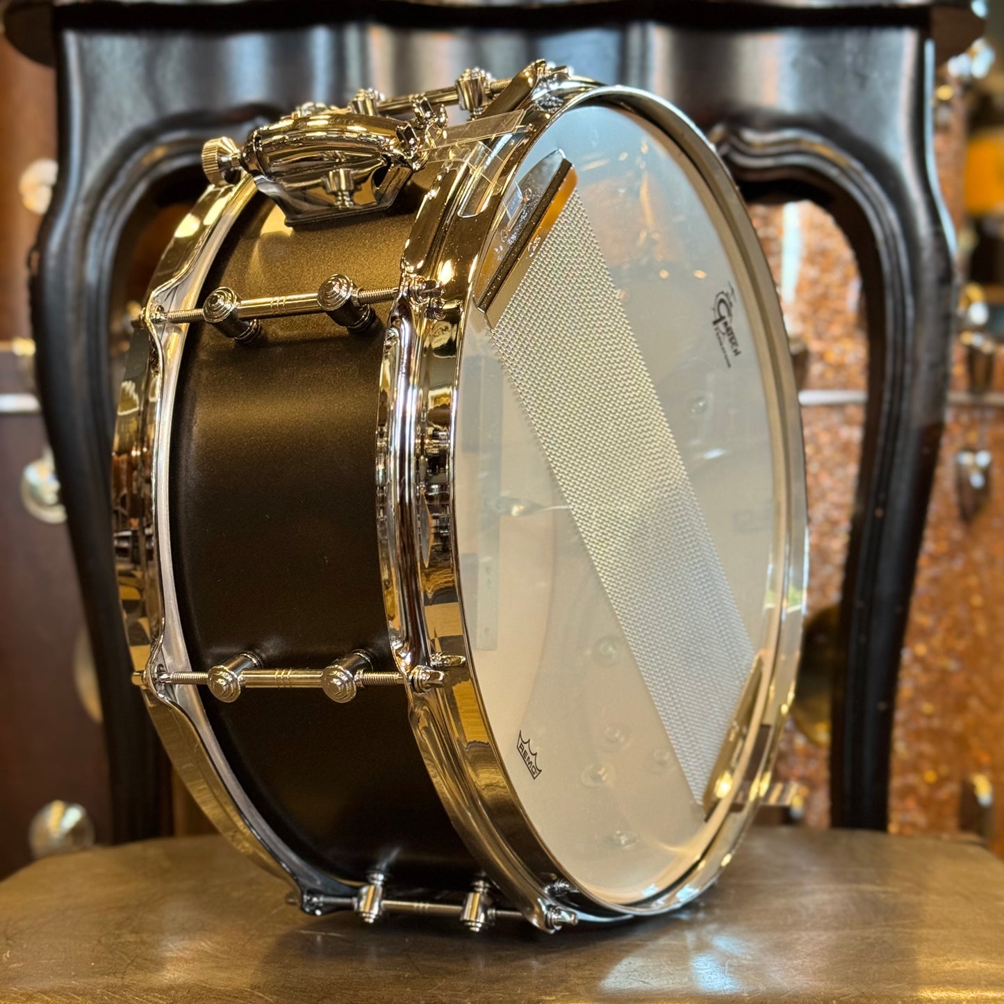 NEW Gretsch 5.5x14 Brooklyn Standard Snare Drum in Satin Black Metallic