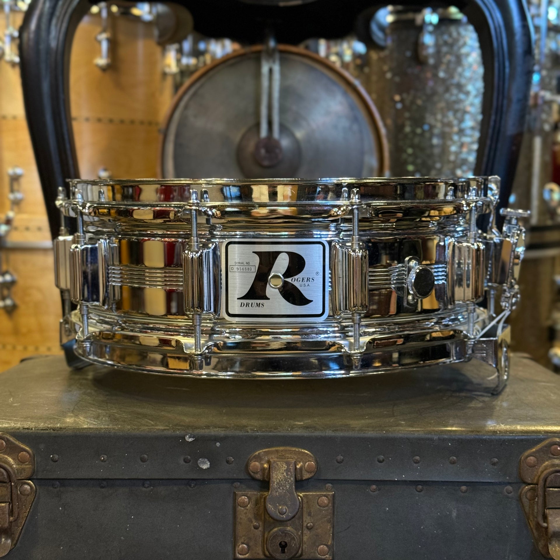VINTAGE 1970's Rogers 5x14 Big R Dynasonic Snare Drum – Badges
