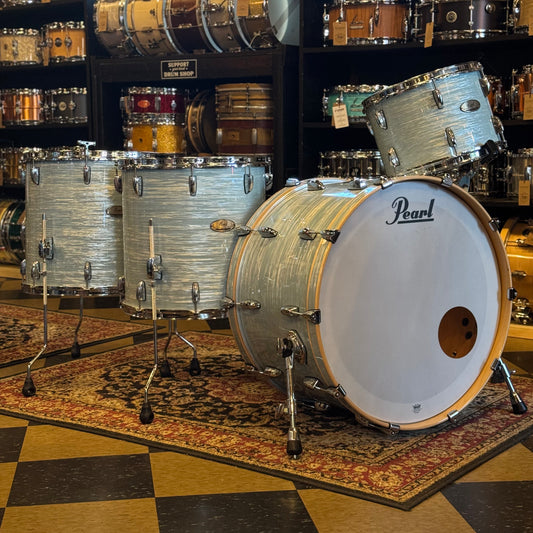 USED Pearl Session Studio Select Drum Set in Ice Blue Oyster - 14x24, 9x13, 16x16, 16x18