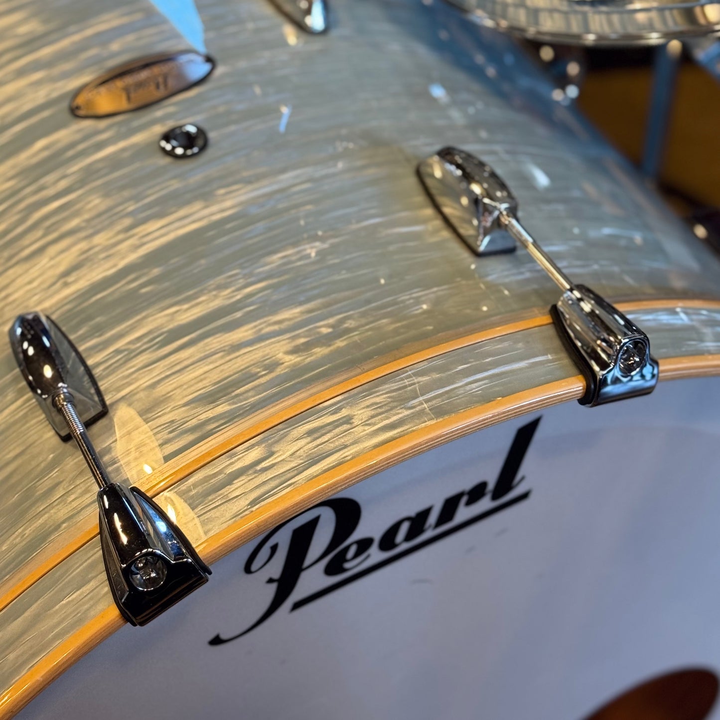USED Pearl Session Studio Select Drum Set in Ice Blue Oyster - 14x24, 9x13, 16x16, 16x18