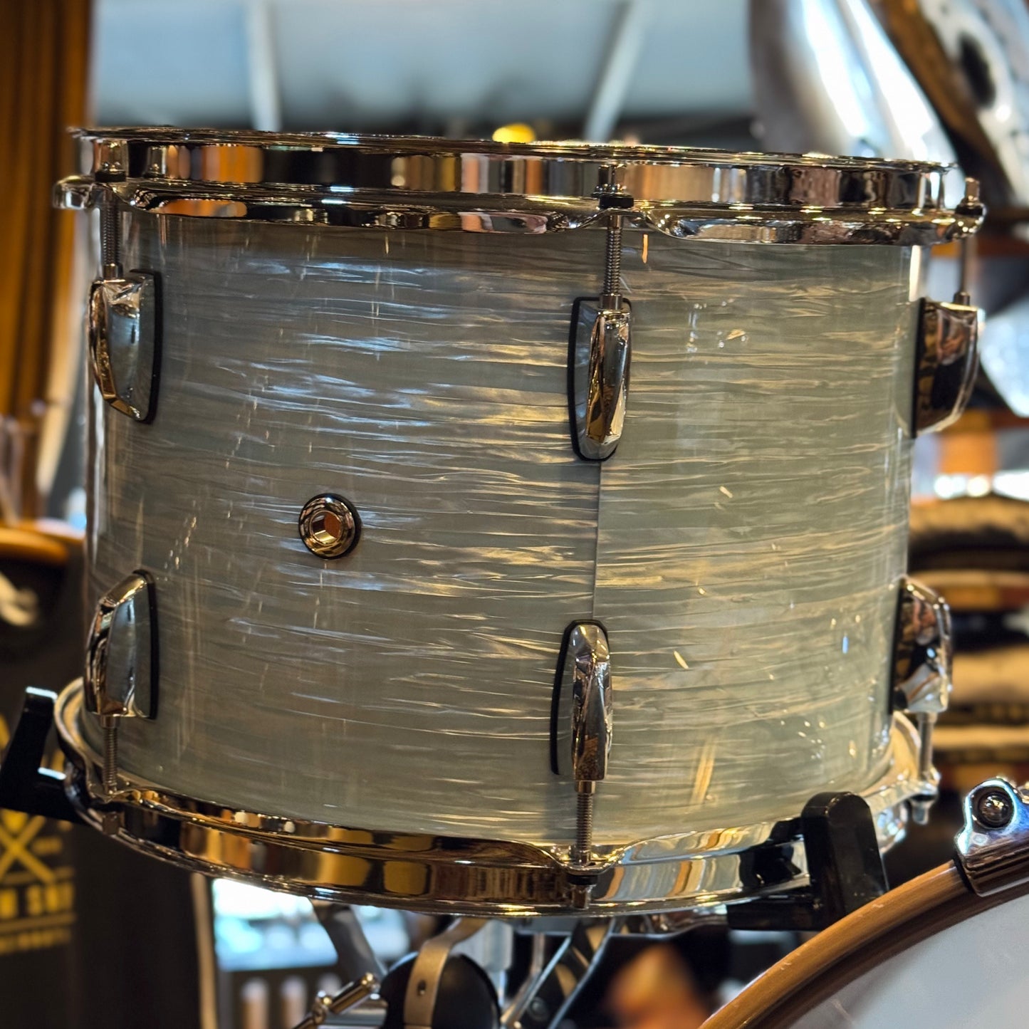 USED Pearl Session Studio Select Drum Set in Ice Blue Oyster - 14x24, 9x13, 16x16, 16x18