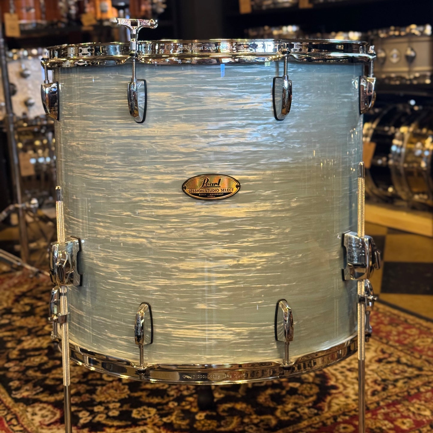 USED Pearl Session Studio Select Drum Set in Ice Blue Oyster - 14x24, 9x13, 16x16, 16x18