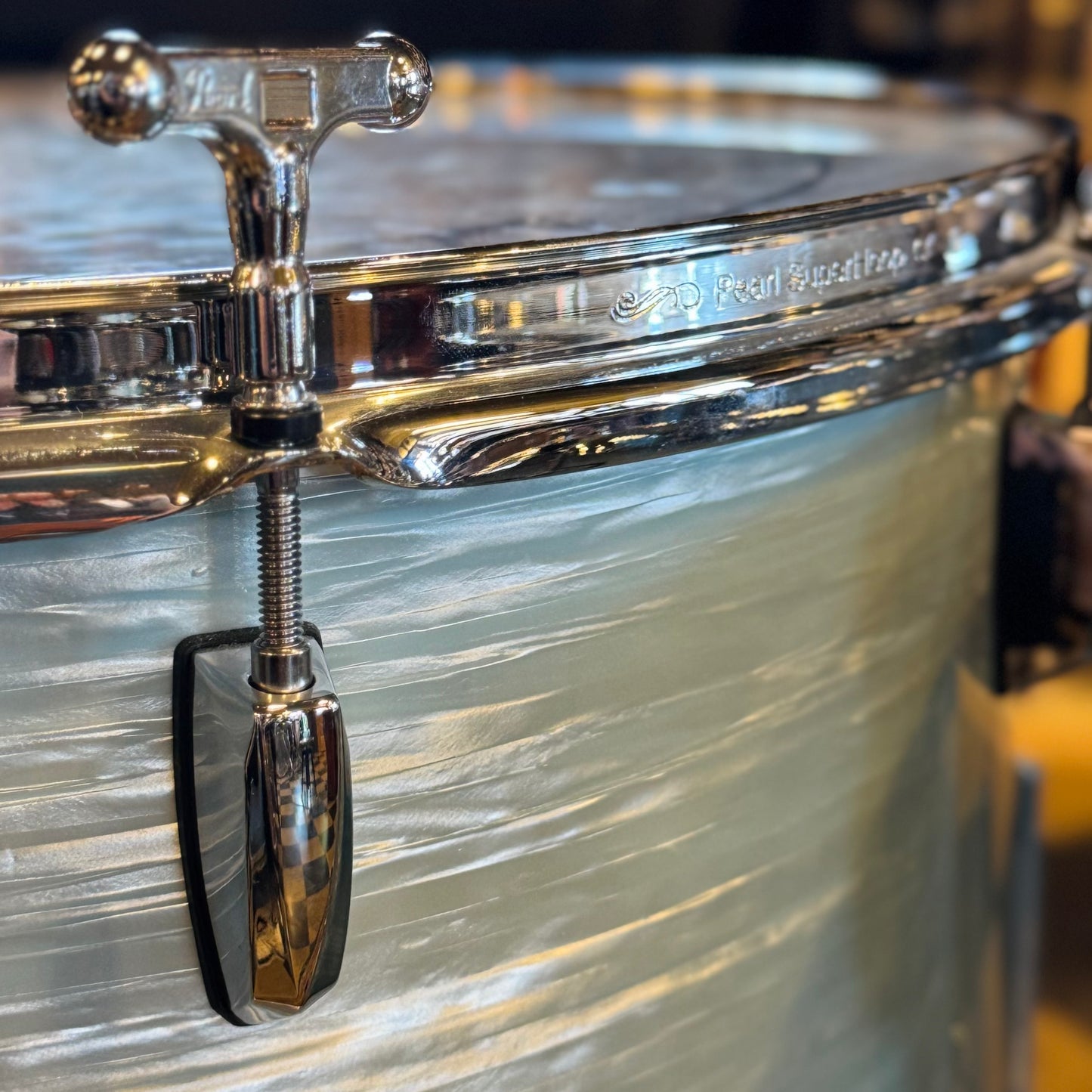 USED Pearl Session Studio Select Drum Set in Ice Blue Oyster - 14x24, 9x13, 16x16, 16x18