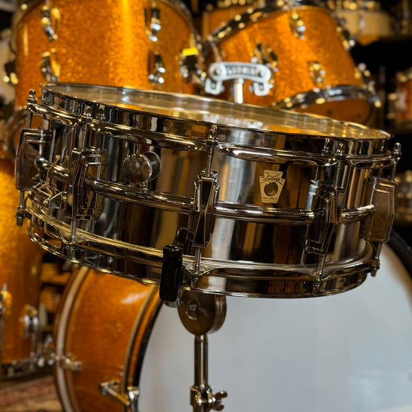 VINTAGE 1968 Ludwig Hollywood Outfit in Gold Sparkle w/ LM400 Supraphonic - 14x22, 8x12, 9x13, 16x16, 5x14